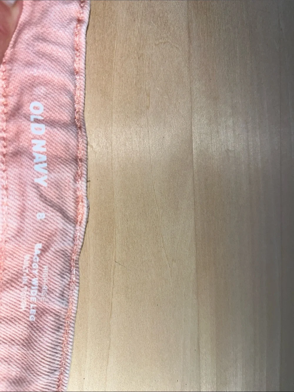 Old Navy Girls Light Pink Baggy Wide-Leg Jeans size 8